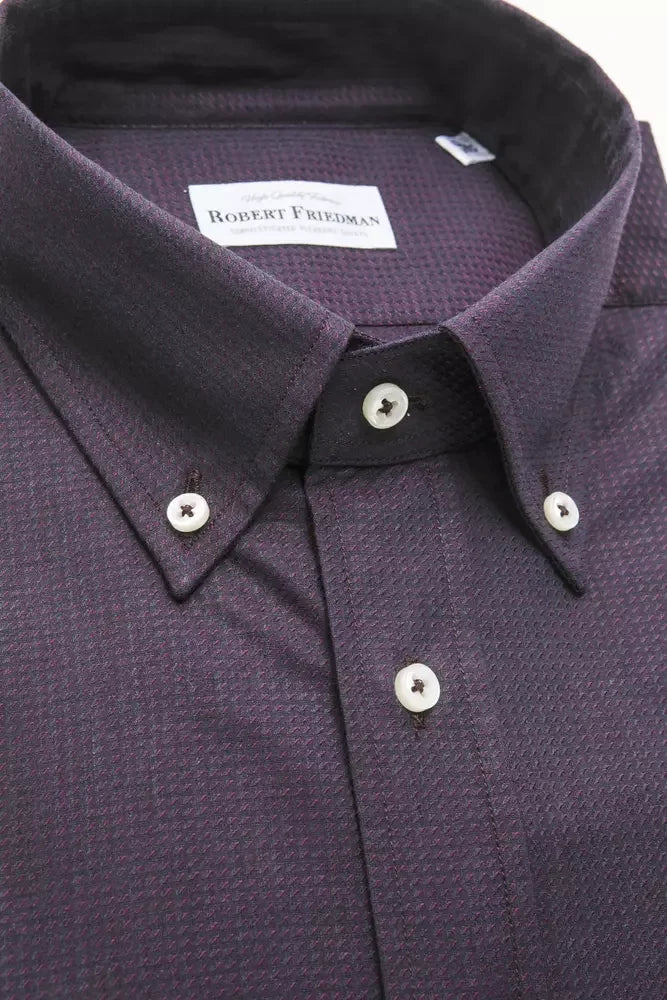 Robert Friedman Black Cotton Men Shirt - Shirts