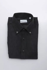 Robert Friedman Black Cotton Men Shirt - Shirts