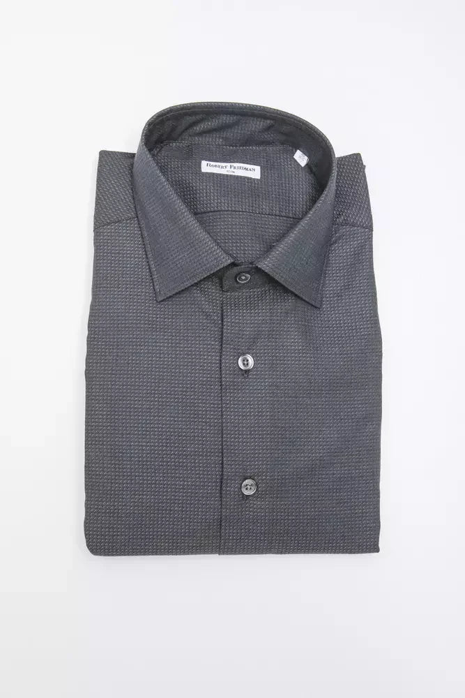 Robert Friedman Black Cotton Men’s Shirt - Shirts