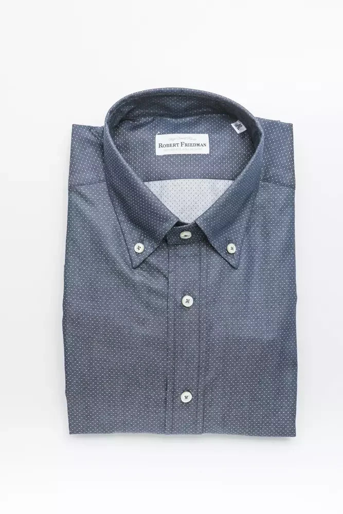 Robert Friedman Blue Cotton Men Shirt - Shirts