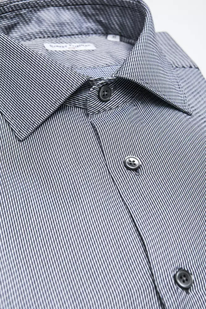 Robert Friedman Blue Cotton Men Shirt - Shirts