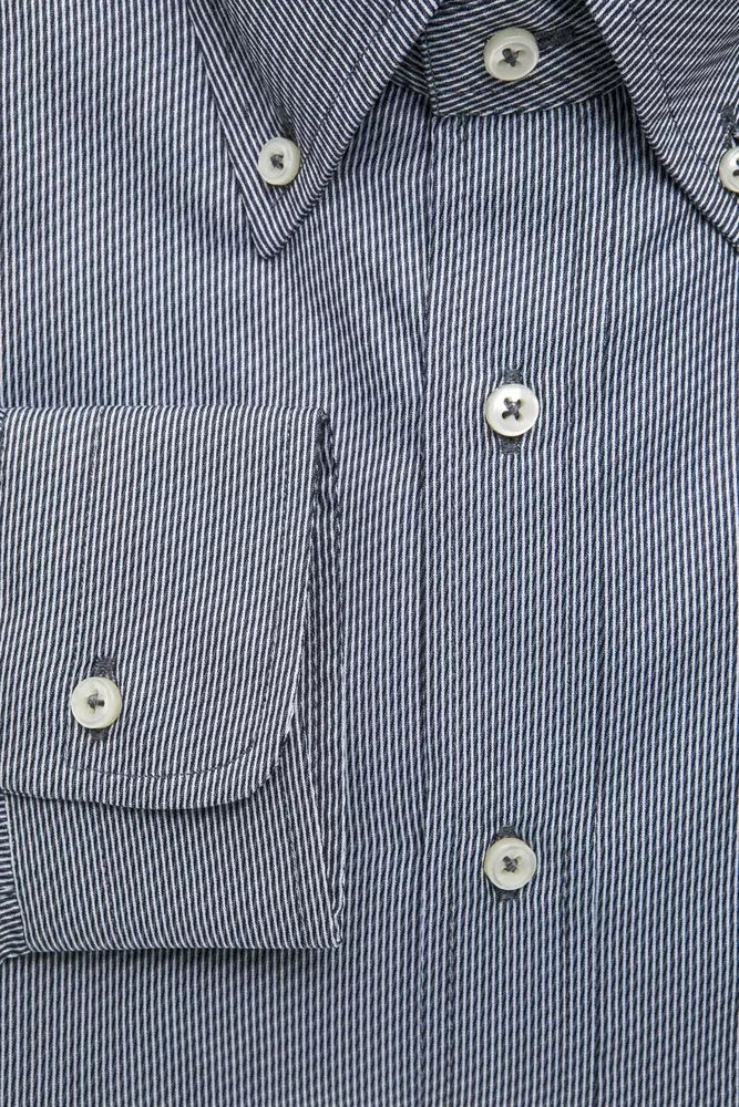 Robert Friedman Blue Cotton Men Shirt - Shirts