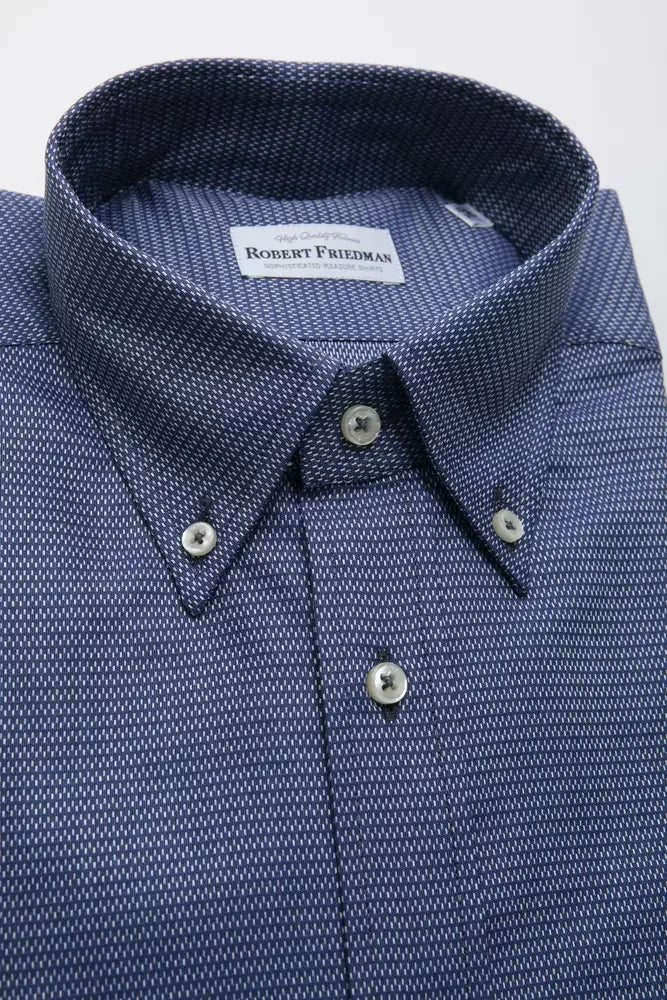 Robert Friedman Blue Cotton Mens Shirt - Shirts