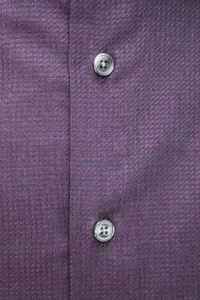 Robert Friedman Burgundy Cotton Men Shirt - Shirts