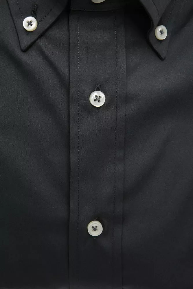 Robert Friedman Gray Cotton Men Shirt - Shirts