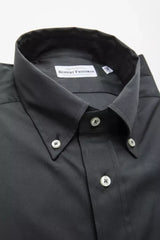 Robert Friedman Gray Cotton Men Shirt - Shirts