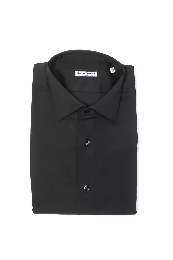 Robert Friedman Gray Cotton Men Shirt - Shirts