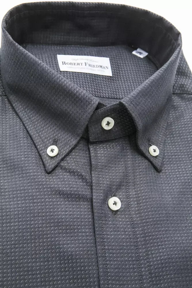 Robert Friedman Green Cotton Men Shirt - Shirts