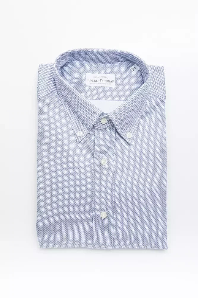 Robert Friedman Light Blue Cotton Men Shirt - Shirts