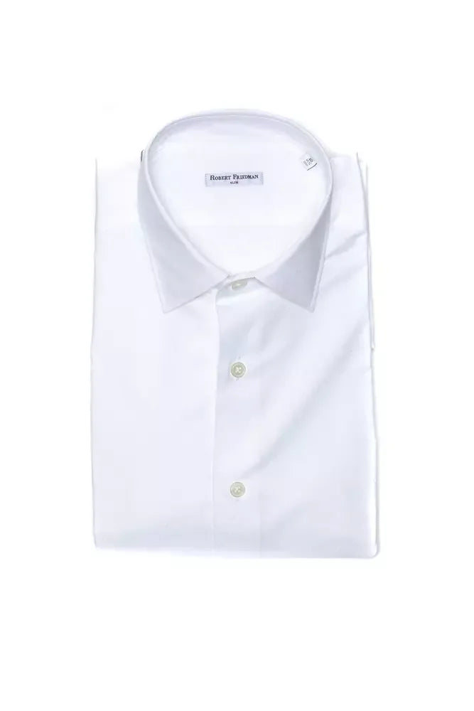 Robert Friedman White Cotton Men Shirt - M - Shirts