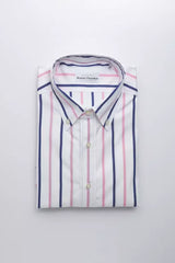 Robert Friedman White Cotton Men Shirt - XL - Shirts