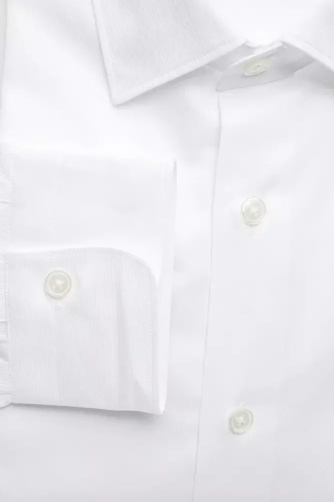 Robert Friedman White Cotton Men’s Shirt - L - Shirts