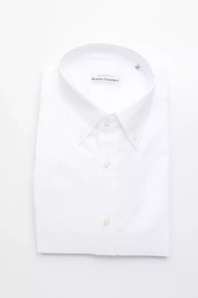Robert Friedman White Cotton Men’s Shirt - Shirts