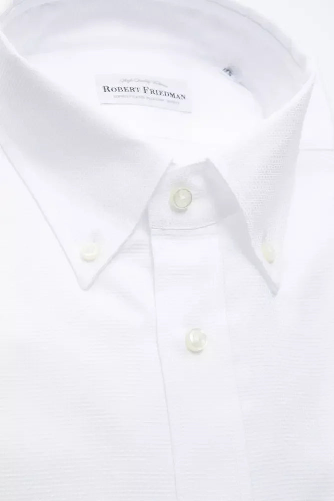 Robert Friedman White Cotton Men’s Shirt - Shirts