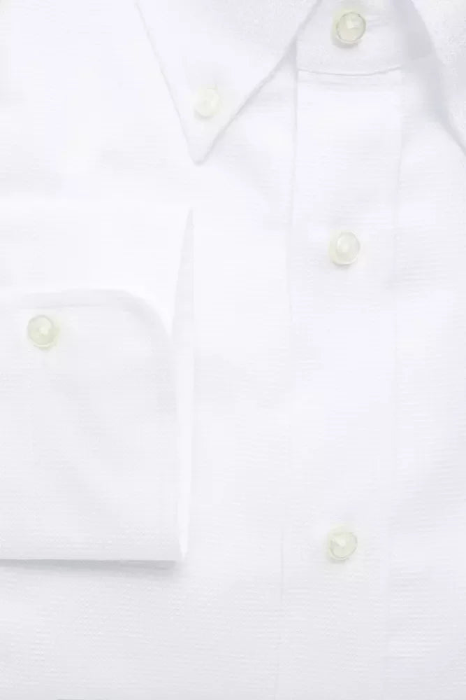 Robert Friedman White Cotton Men’s Shirt - Shirts