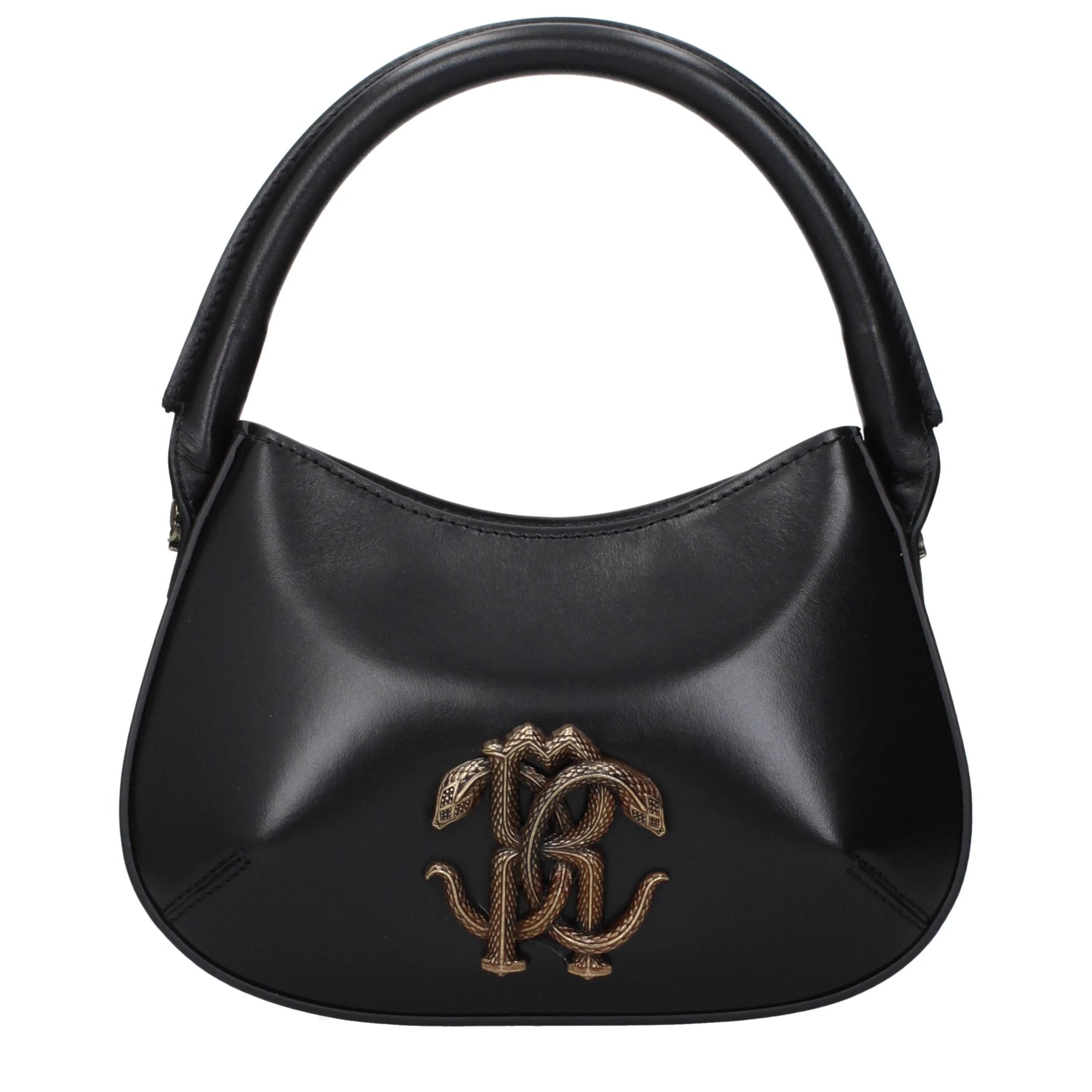 Roberto Cavalli Black Leather Handbag