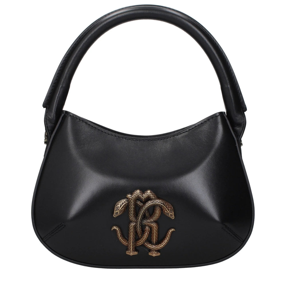 Roberto Cavalli Black Leather Handbag
