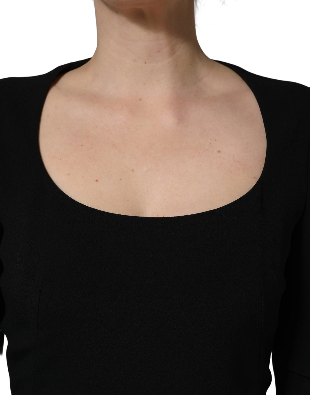 Vestido mini con escote en forma de pala de manga larga negra Roberto Cavalli - IT44 | L