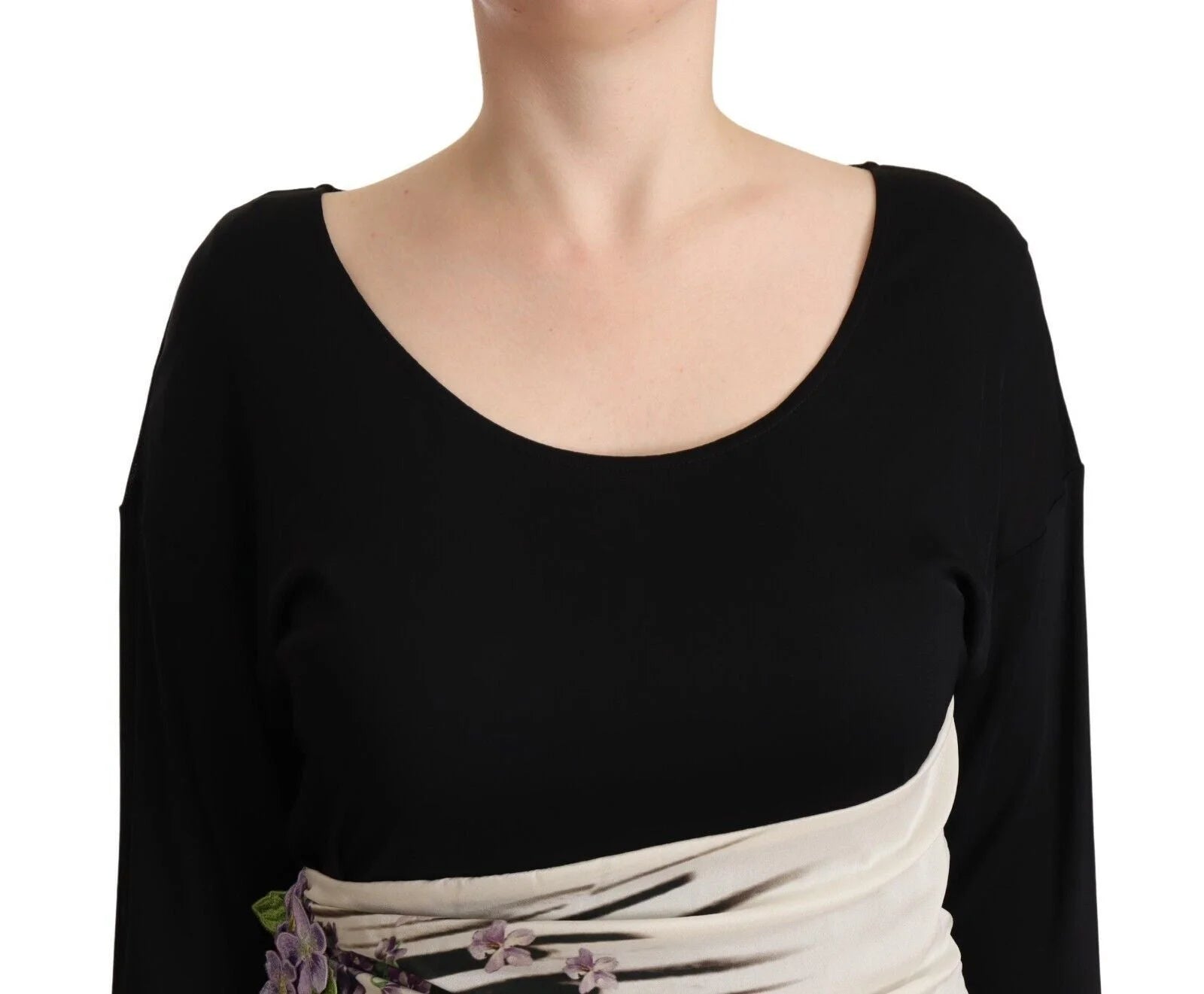 Roberto Cavalli Black Silver Sheath Knee Length Dress - IT48|XXL - Dresses