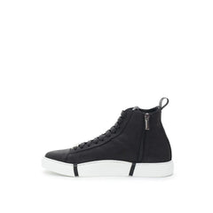 Roberto Cavalli Elegant Suede Sneakers in Chic Black - Sneakers