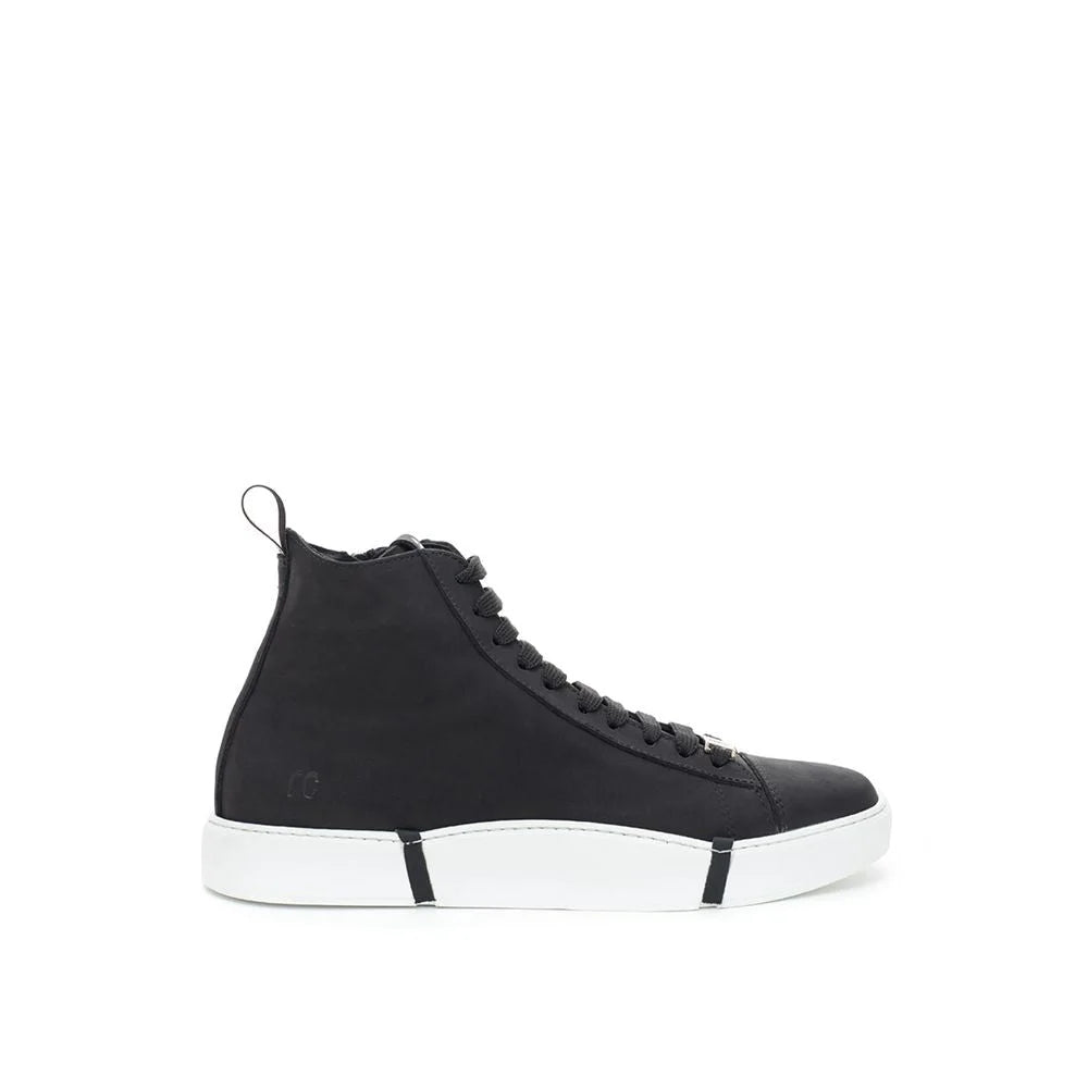 Roberto Cavalli Elegant Suede Sneakers in Chic Black - Sneakers