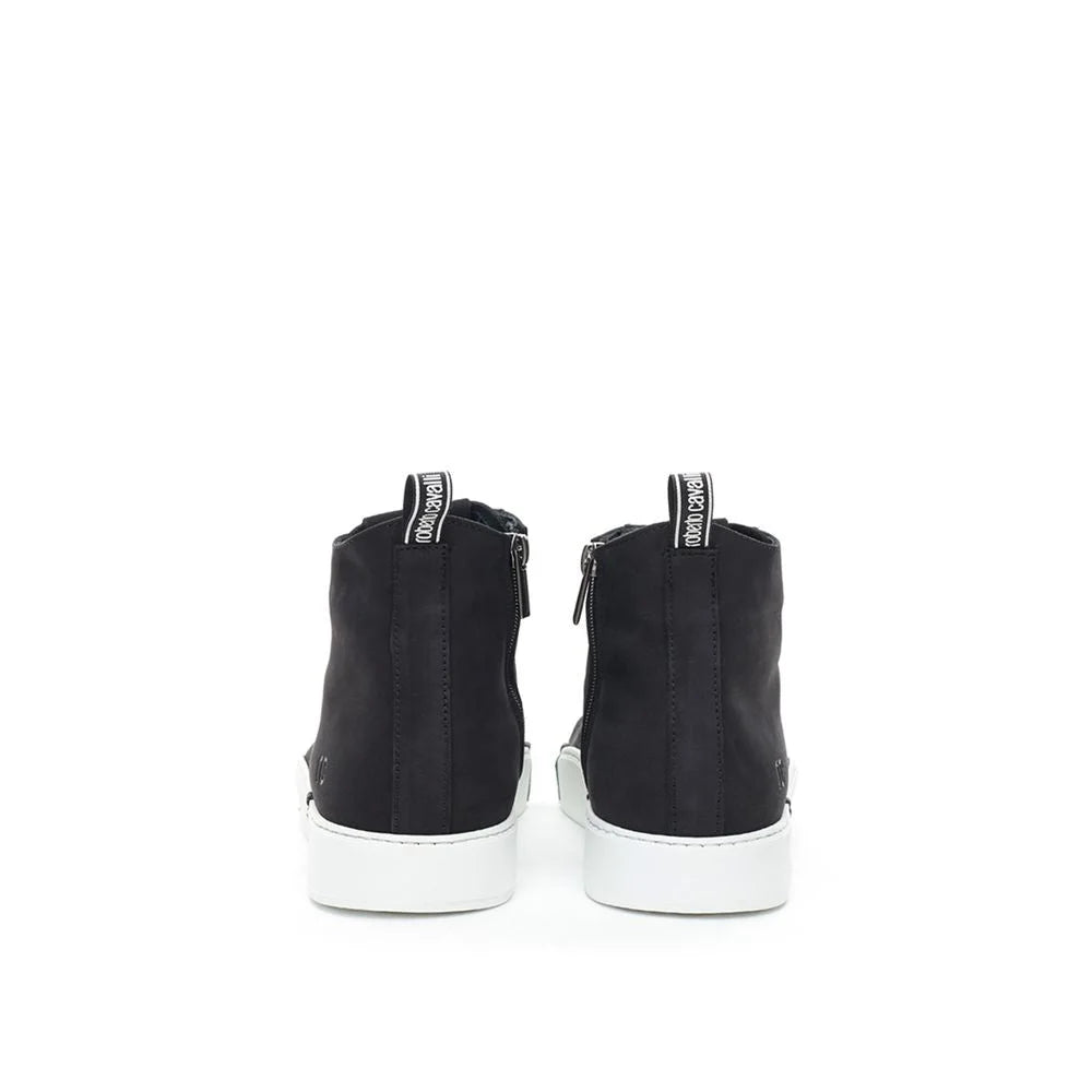 Roberto Cavalli Elegant Suede Sneakers in Chic Black - Sneakers