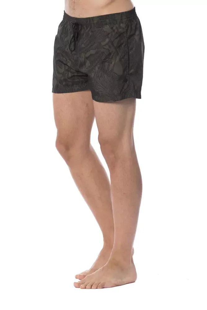 Roberto Cavalli Sport Army Polyester Men Swim Trunk - Swim Boxers