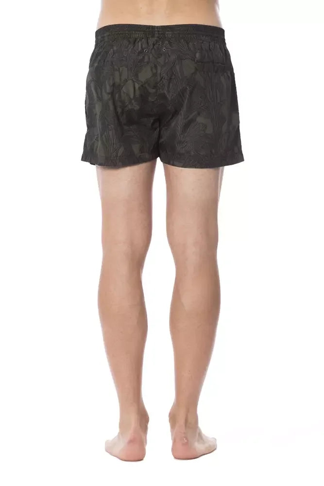 Roberto Cavalli Sport Army Polyester Men Swim Trunk - Swim Boxers