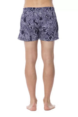 Roberto Cavalli Sport Blue Polyester Men’s Swim Trunk - Swim Boxers
