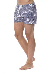 Roberto Cavalli Sport Light Blue Polyester Men’s Swim Trunk - Swim Boxers