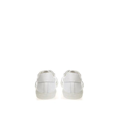 Roberto Cavalli White Leather Sneakers Luxe Footwear - Sneakers