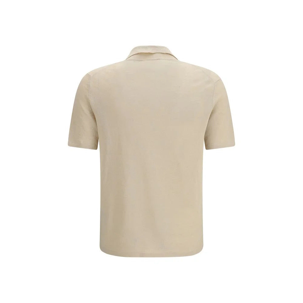 Polo en lin beige Roberto Collina