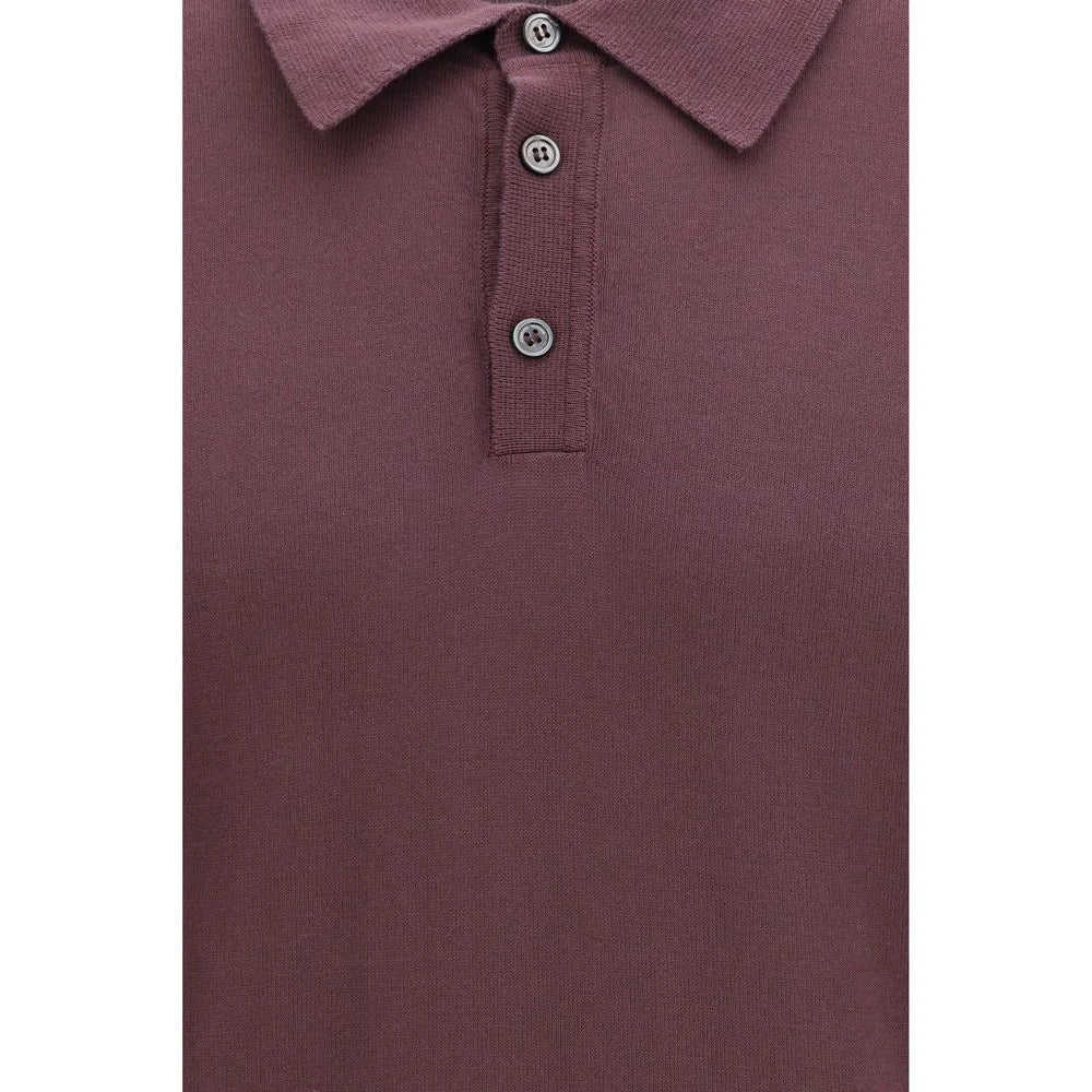Roberto Collina Purple Cotton Polo Shirt - IT48 | M