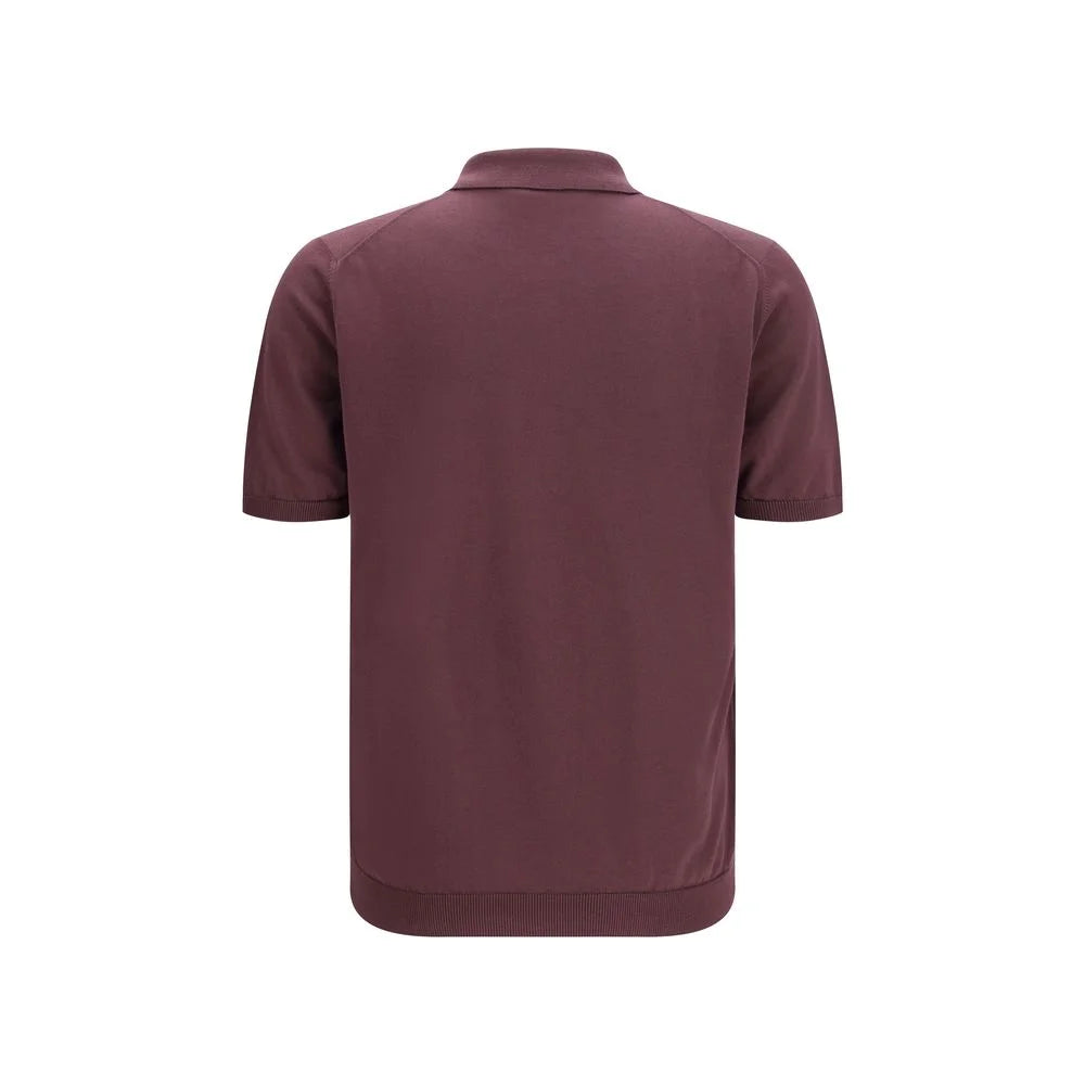 Roberto Collina Purple Cotton Polo Shirt - IT48 | M