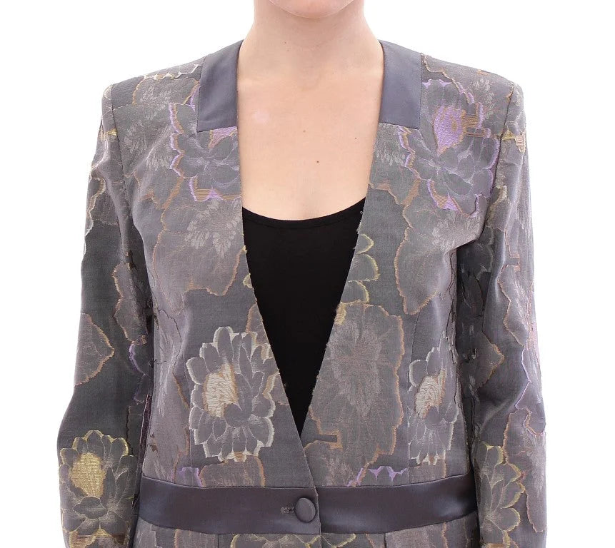 Roberto Fragata Multicolor Silk Floral Cotton Blazer - Sport Jackets