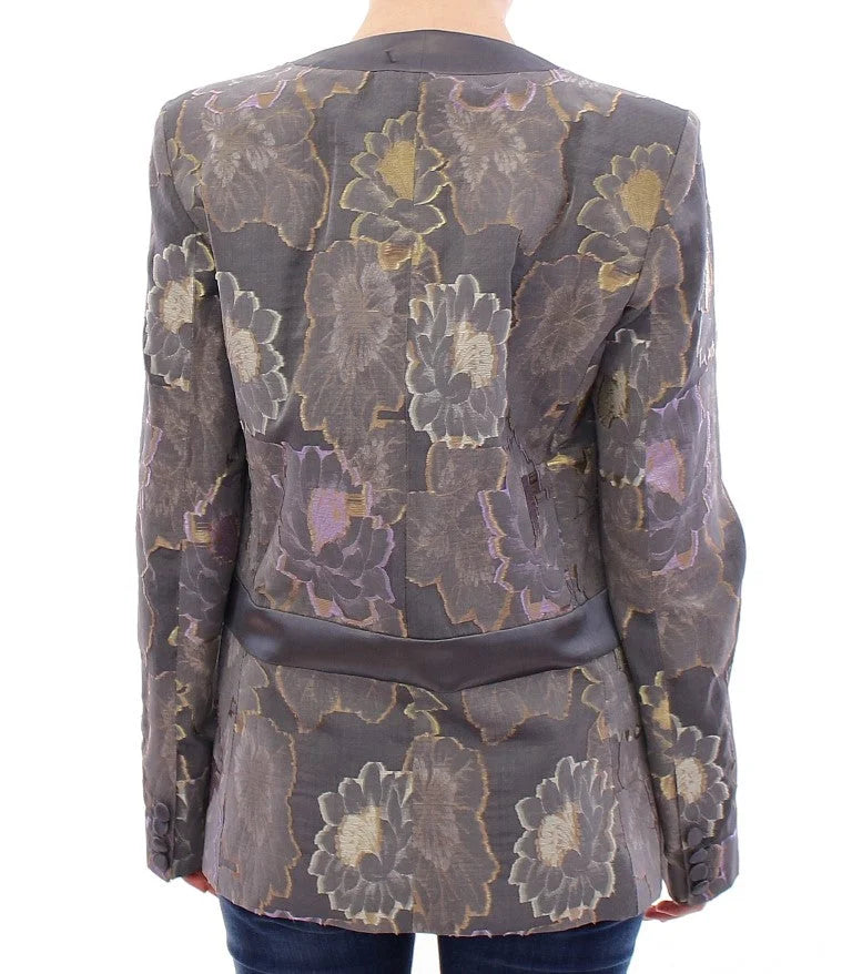 Roberto Fragata Multicolor Silk Floral Cotton Blazer - Sport Jackets