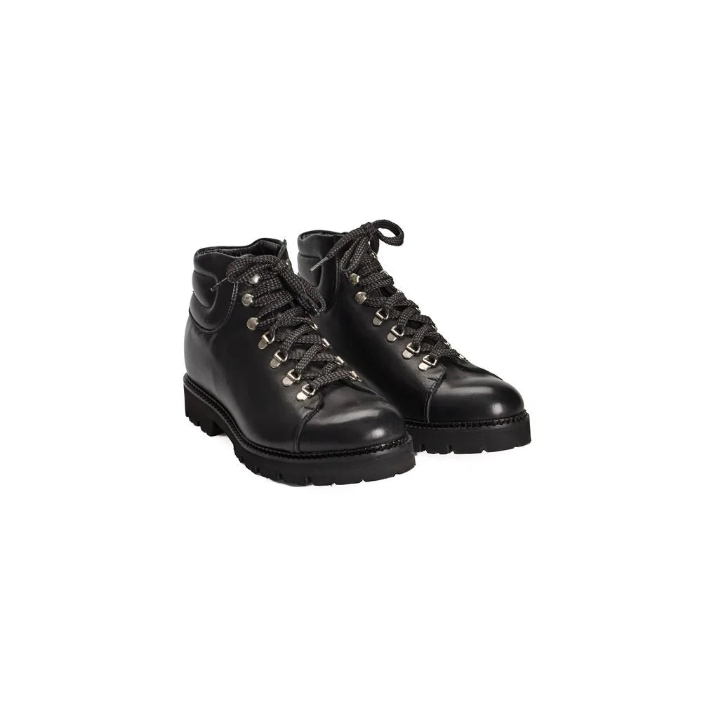 Roberto Pepe Luxury Black Calfskin Men Boot - Boots