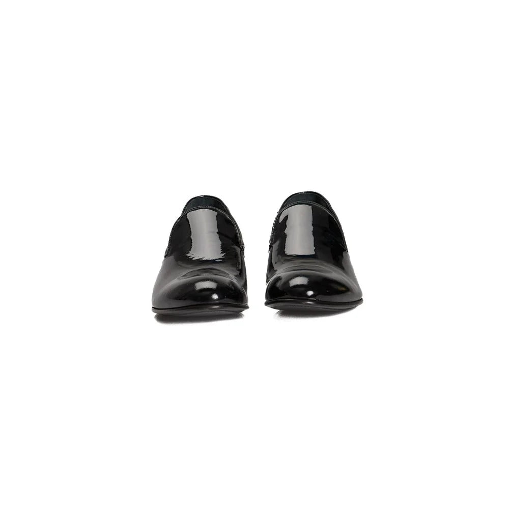 Roberto Pepe Luxury Black Calfskin Men Loafer - Flats