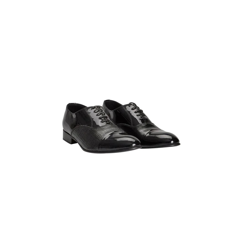 Roberto Pepe Luxury Black Calfskin Men Loafer - Flats