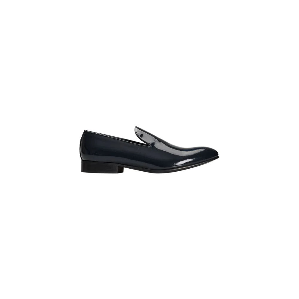 Roberto Pepe Luxury Blue Calfskin Men Loafer - Flats