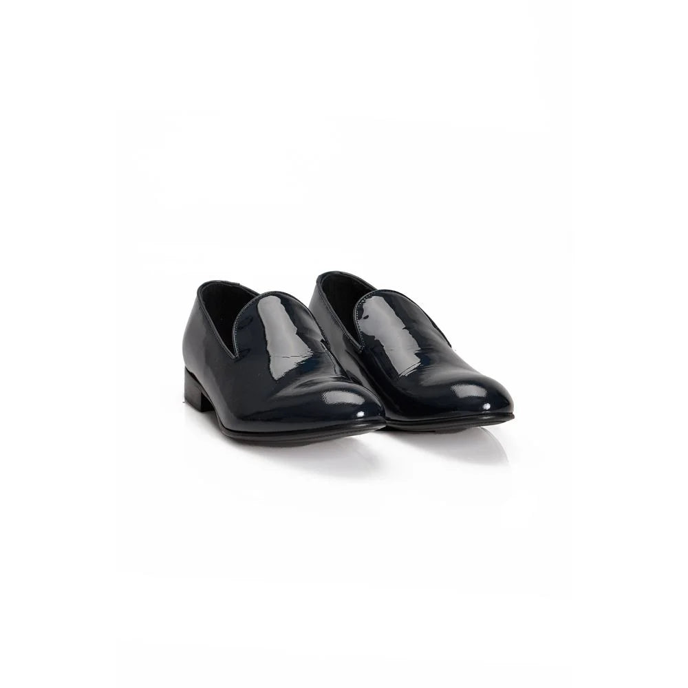 Roberto Pepe Luxury Blue Calfskin Men Loafer - Flats