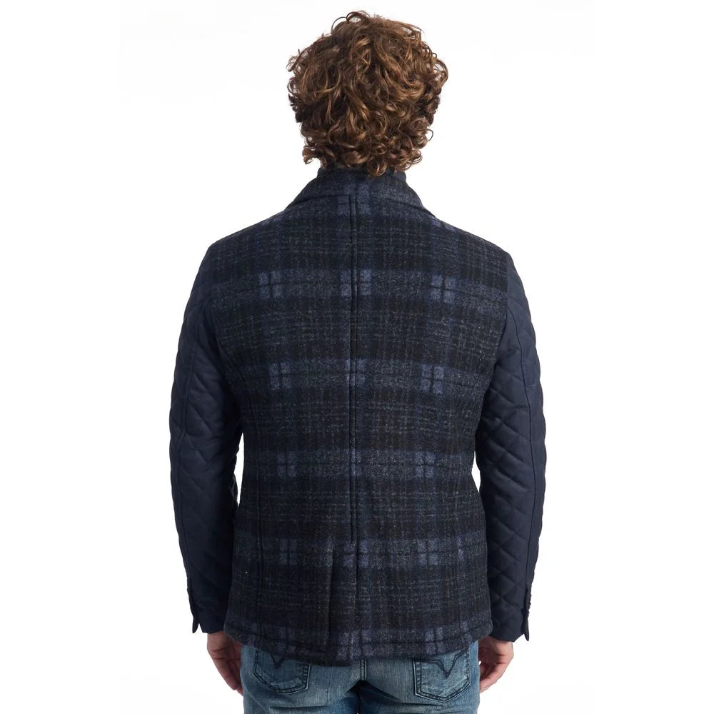 Roberto Pepe Luxury Blue Wool Men’s Jacket - IT48 | M - Sport Jackets