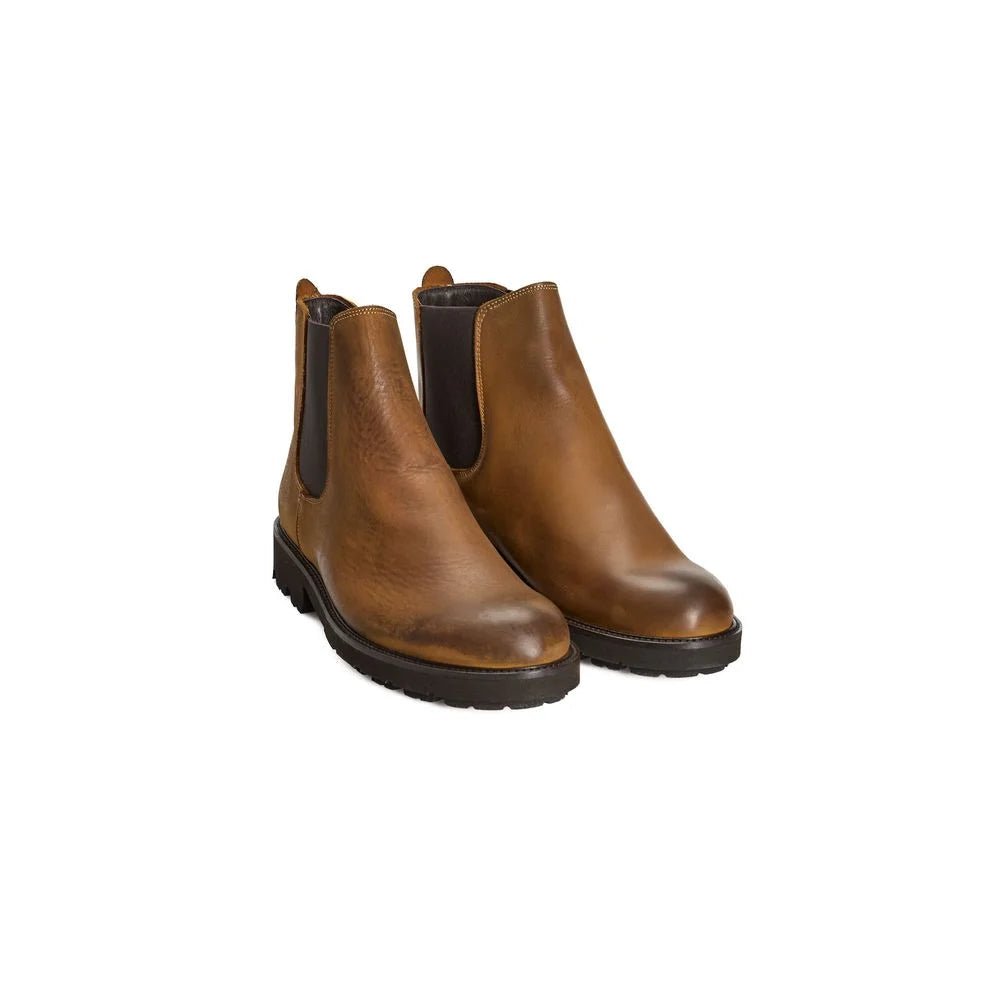 Roberto Pepe Luxury Brown Calfskin Men Boot - Boots
