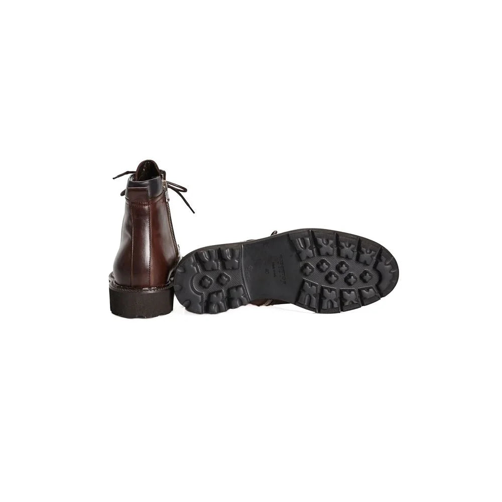 Roberto Pepe Luxury Brown Calfskin Men Boot - Boots