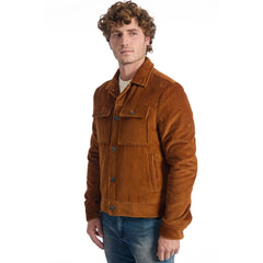 Roberto Pepe Luxury Brown Cotton Men Jacket - IT48 | M - Trucker Jackets
