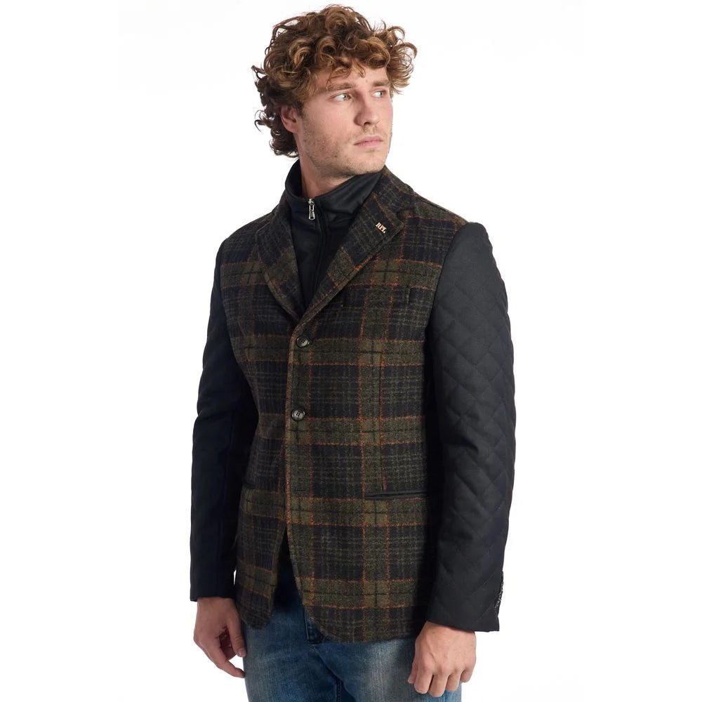 Roberto Pepe Luxury Brown Wool Men Jacket - Sport Jackets