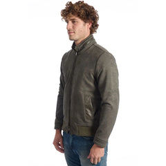Roberto Pepe Luxury Green Ecomontone Men Jacket - Bomber Jackets