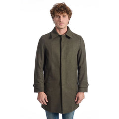 Roberto Pepe Luxury Green Wool Men’s Jacket - Overcoats