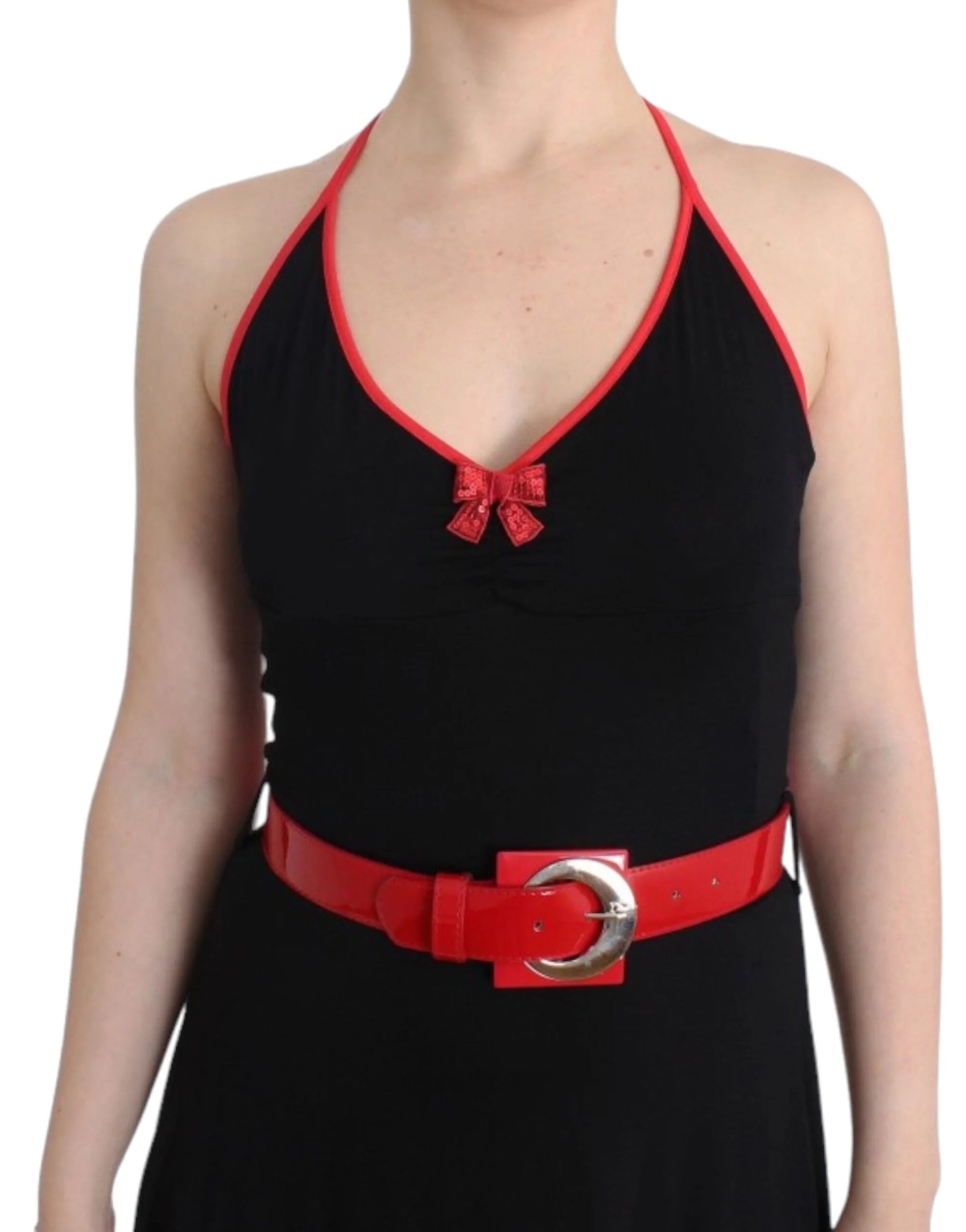 Roccobarocco Black belted palladio dress - Dresses