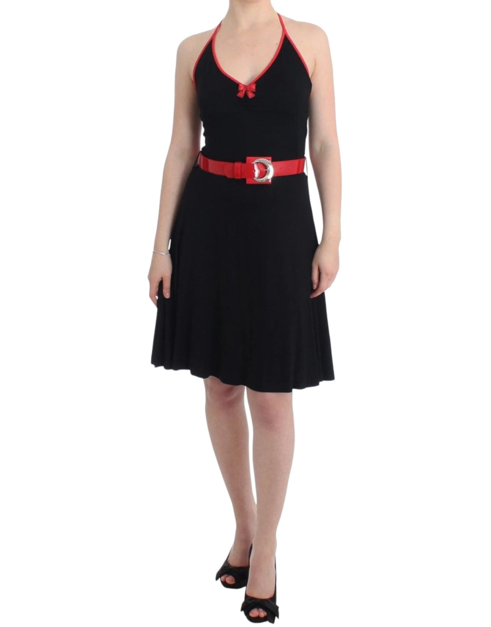Roccobarocco Black belted palladio dress - Dresses